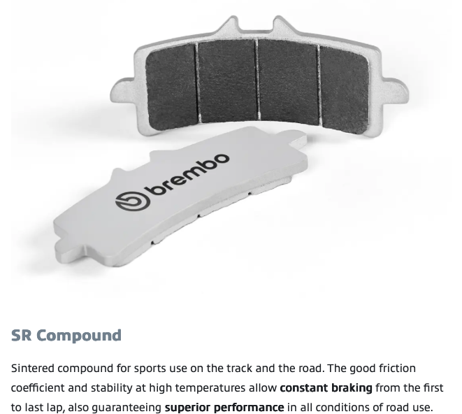 * Brembo OEM "C Shape pads" * Price per Calliper