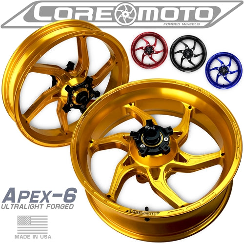 APEX-6 FORGED CORE MOTO WHEELS ( 5.5" Rear Rims )