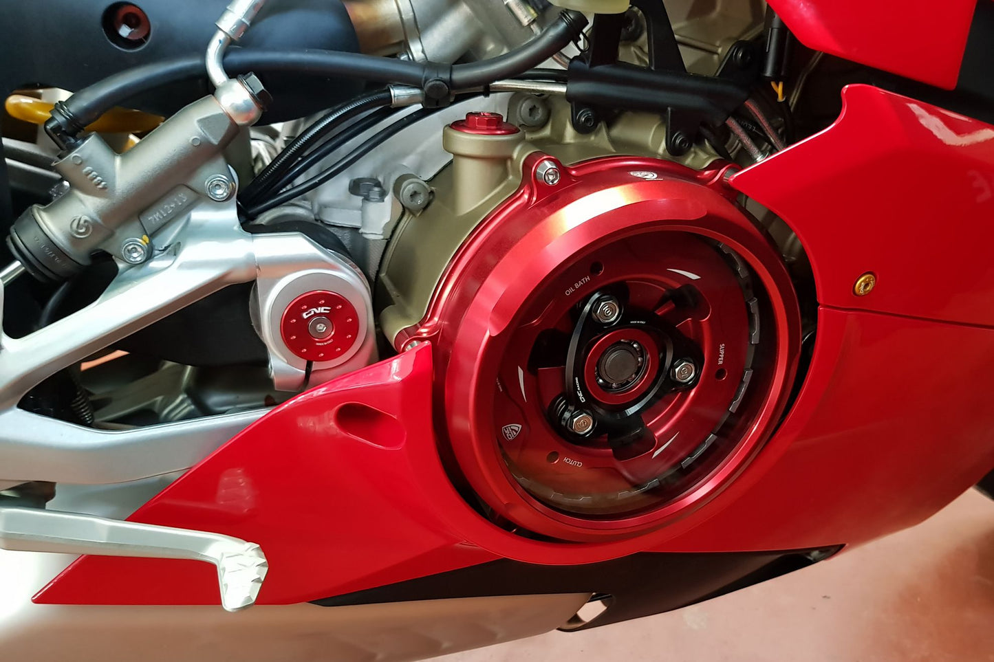 Clear oil bath clutch cover Ducati Panigale V4
