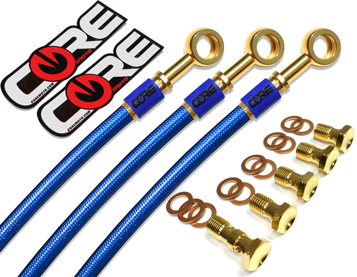 KAWASAKI ZX6R / 636 NON ABS 2013-2019 FRONT AND REAR BRAKE LINE KIT