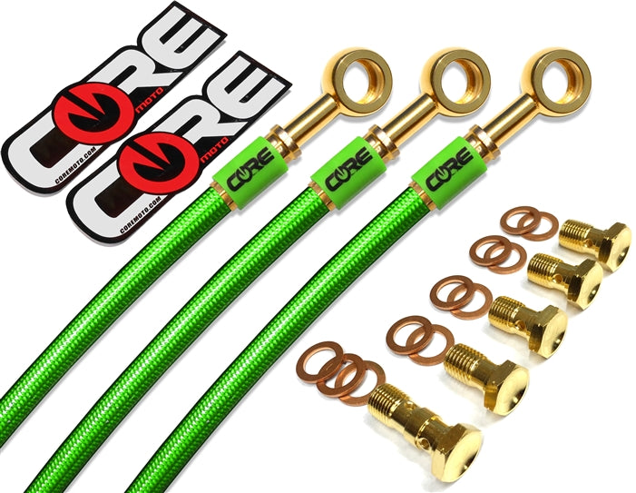 KAWASAKI ZX6R / 636 NON ABS 2013-2019 FRONT AND REAR BRAKE LINE KIT