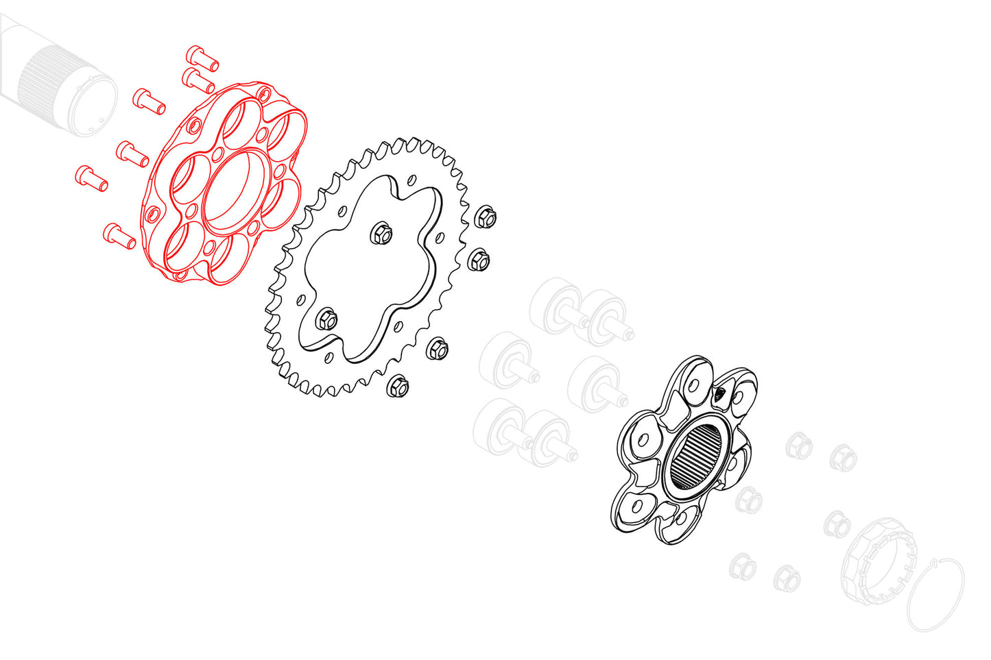 Cush drive hub flange Ducati
