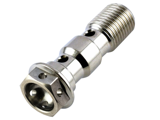 RACEBOLT TITANIUM RACE DRILLED Double BANJO BOLT
