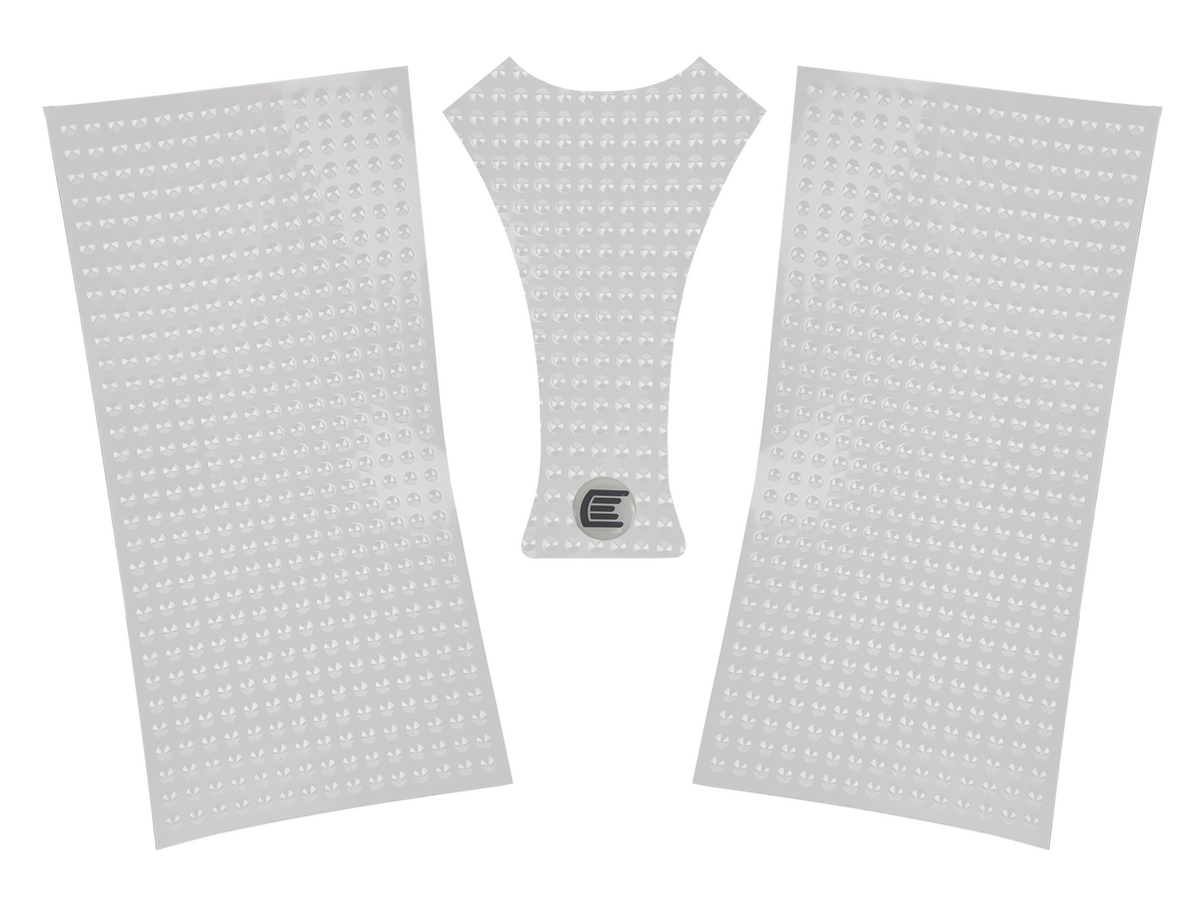 EAZI-GRIP UNIVERSAL 12"X6" TANK GRIPS (ALL BIKES) (CLEAR)