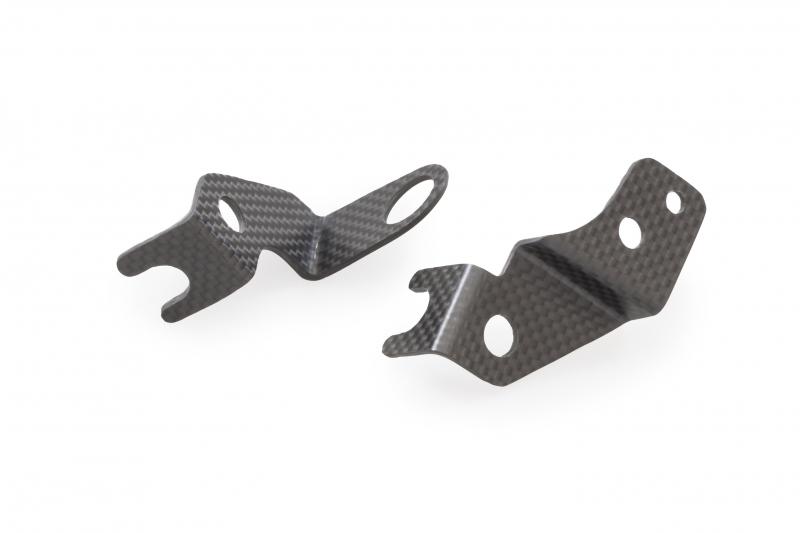 Front brake and clutch oil tank brackets - matt carbon