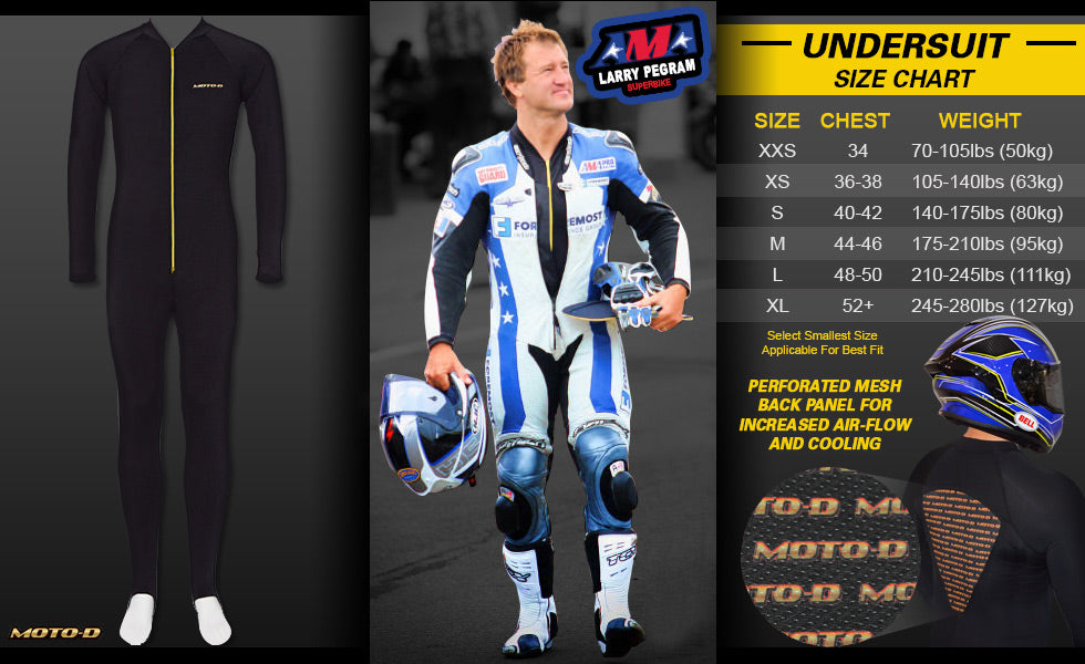 MOTO-D "COOL-TEC" MOTORCYCLE UNDERSUIT